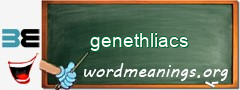 WordMeaning blackboard for genethliacs